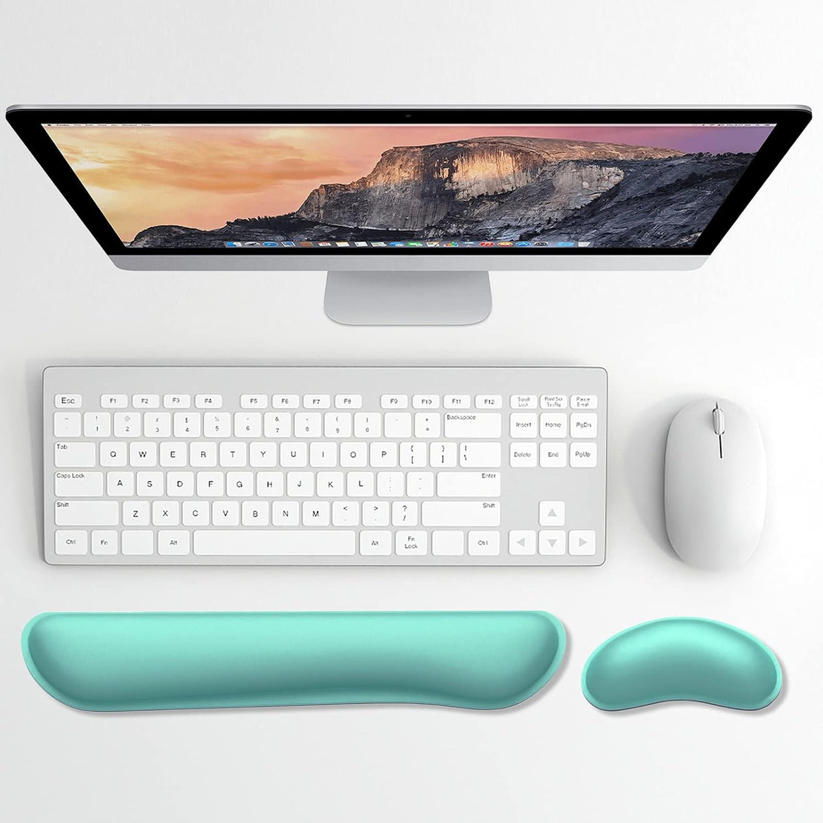Dapesuom Enlarge Keyboard Wrist Rest, Cute Memory Foam Keyboard Wrist Cushion for Computer Desk Mats Support, Typing Pain Relief Ergonomic Mouse Pad Rests with Non-Slip Base for Gaming, Laptop, Purple