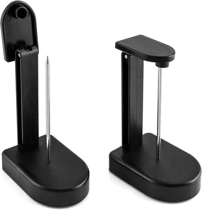QWORK Paper Memo Holder Receipt Holder, 2 Packs Black Receipt Invoice Spike Stick Bill Fork Memo Note Spike with Safety Cap and Base