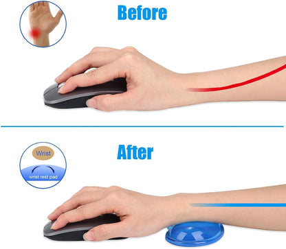 Gel Keyboard & Mouse Wrist Rest Set - Keyboard Wrist Rest Pad & Mouse Support for Office Gaming Pad Computer Laptop Ergonomic Comfortable Pain Relief- Blue Pad Set