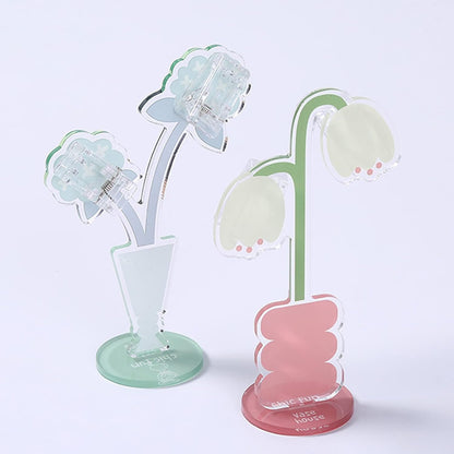 6 pcs Cute Flower Table Card Memo Holder Stand, Table Photo Display Clip Stand for Monmory Photo Picture Memo Cards Paper Note Postcards Wedding Number Card Display