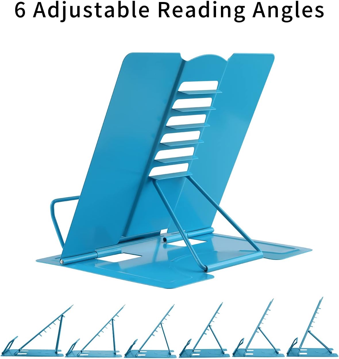 MSDADA Desk Book Stand Metal Reading Rest Book Holder Adjustable