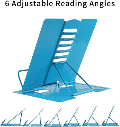 MSDADA Desk Book Stand Metal Reading Rest Book Holder Adjustable