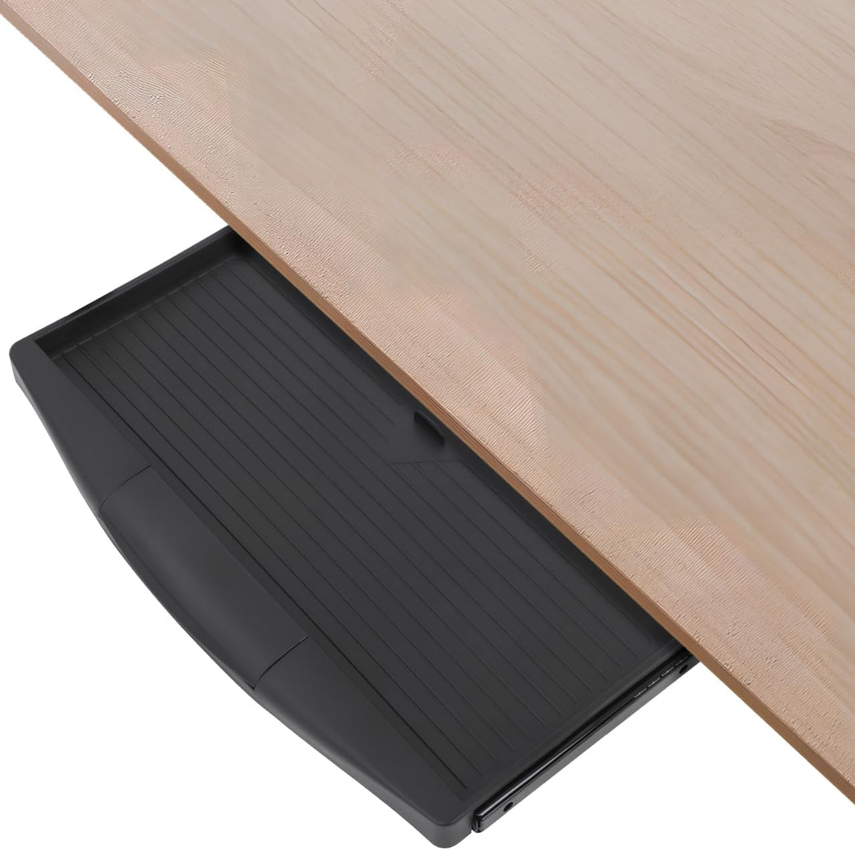 VILLCASE under Desk Keyboard Tray with Hidden Drawer Slide Out Computer Keyboard Stand 20.66X9.05X1.18In Ergonomic Office Storage Plate for Home and Work Desk Organization