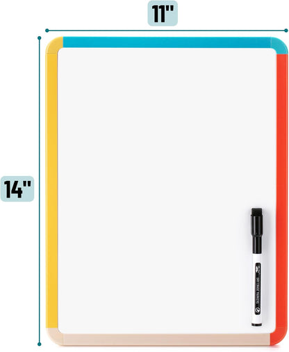 Dry Erase Board, 14” x 11”, White Frame