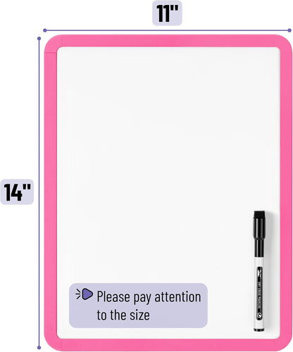 Dry Erase Board, 14” x 11”, White Frame