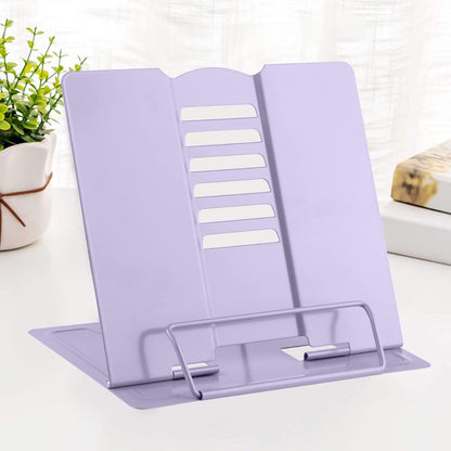 MSDADA Desk Book Stand Metal Reading Rest Book Holder Adjustable