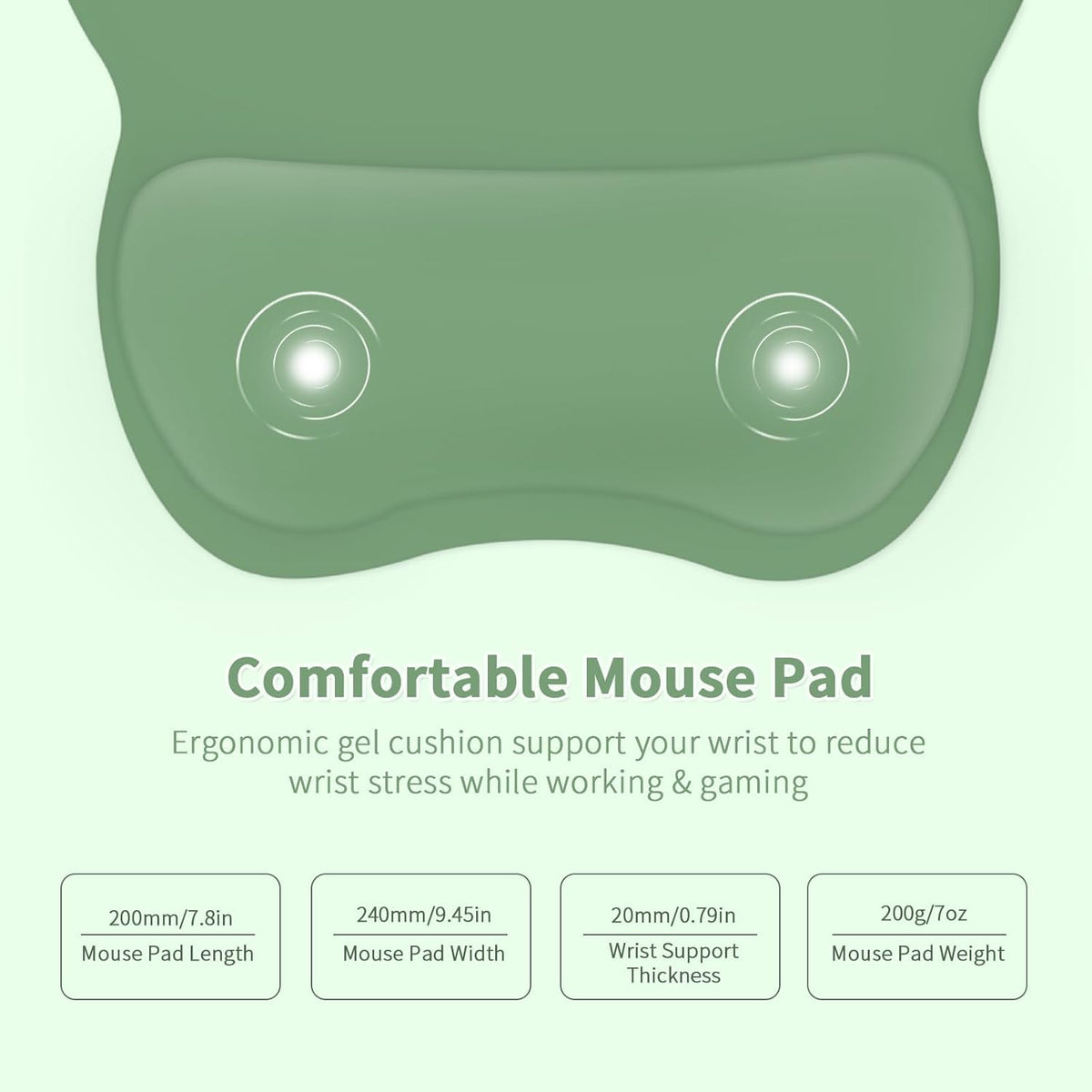 Ergonomic Mouse Pad with Wrist Rest, Memory Foam Support Mousepad