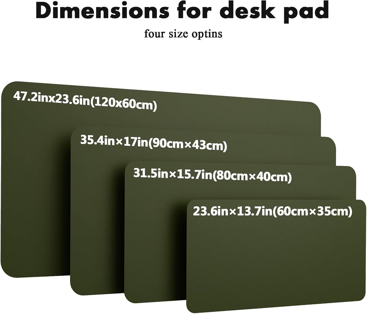 Double-Sided Desk Pad, 31.5"x15.7"Leather Desk Mat, Eco Cork Desk Pad Protector,Large Mouse Pad,Waterproof Desk Blotter for Office/Home(Coffee)