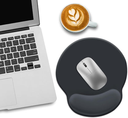 LIMKRIAN Cat Ergonomic Mouse Pad with Wrist Rest, Gaming Mouse Pad with Wrist Support, Funny Mouse Pads for Desk, Computer Mousepad with Non-Slip Pain Relief PU Base, Cute Office Desk Accessories - Colors B