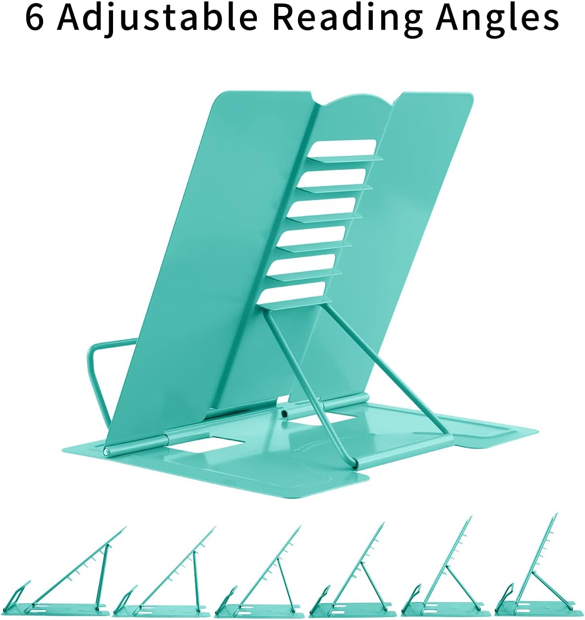 MSDADA Desk Book Stand Metal Reading Rest Book Holder Adjustable