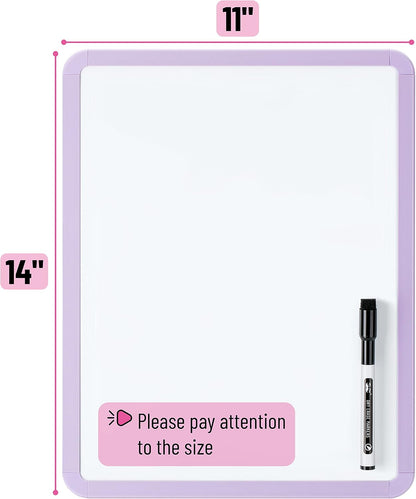Dry Erase Board, 14” x 11”, White Frame