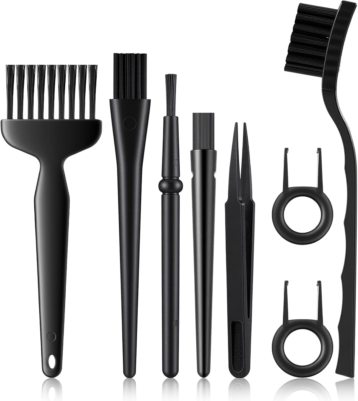 8 Pcs Mini Keyboard Cleaning Brushes Kit, Anti Static Electronic Dust Cleaning Brushes with PP Handle and Nylon Bristles, Keyboards Cleanings Brush for Computer Keyboard and Small Spaces