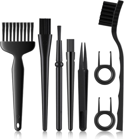 8 Pcs Mini Keyboard Cleaning Brushes Kit, Anti Static Electronic Dust Cleaning Brushes with PP Handle and Nylon Bristles, Keyboards Cleanings Brush for Computer Keyboard and Small Spaces