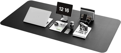 YSAGi Non-Slip Leather Desk Pad, Waterproof Laptop Computer Desk Keyboard Mat, Table Protector Blotter Mat, Large Mouse Pad for Office/Work/Home/Decor(Dark Brown, 31.5" x 15.7")