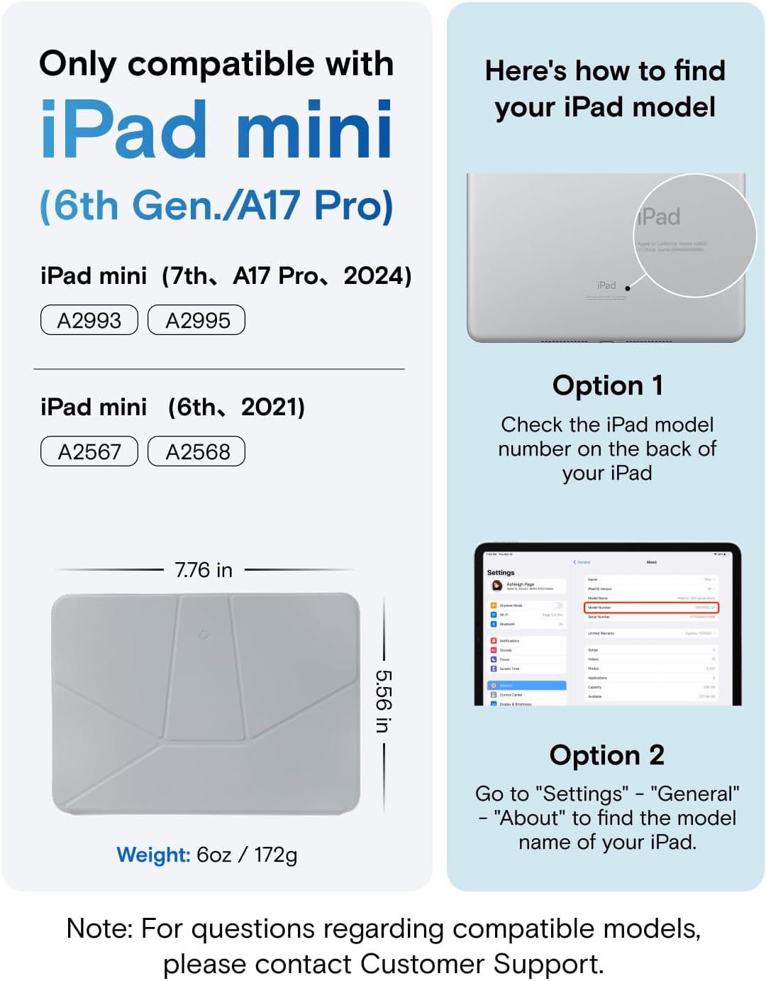 MOFT Dynamic Folio Tablet Stand for Desk Compatible with iPad mini A17 Pro 2024 & iPad mini 6th A15 2021, Slim Magnetic Tablet Holder Case with 20+ Viewing Angles, Beach White x Terracotta