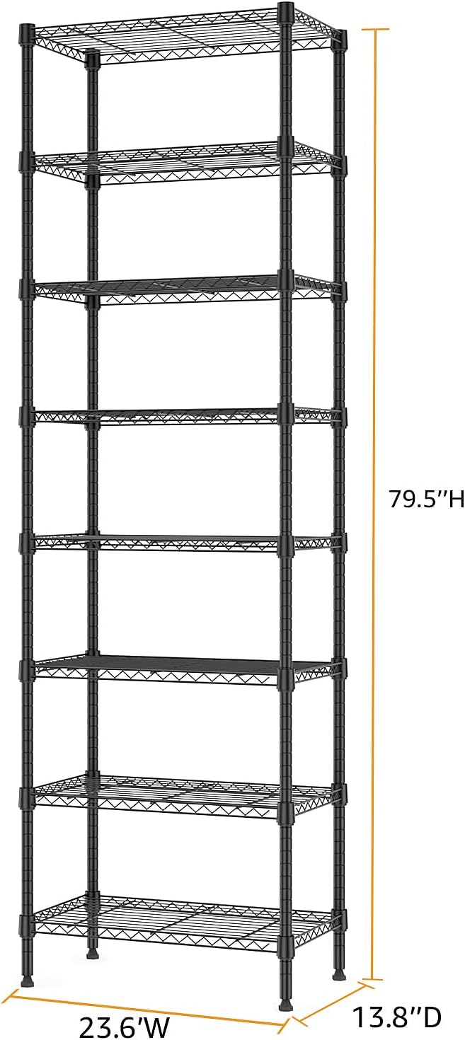 M MZG 450 lbs Steel Storage Shelving 3-Tier Utility Shelving Unit Steel Organizer Wire Rack for Home,Kitchen,Office (11.8" D x 17.7" W x 26.3" H) - Colors A