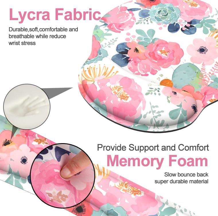 Ergonomic Mouse Pad with Wrist Rest and Keyboard Wrist Rest, Mousepad
