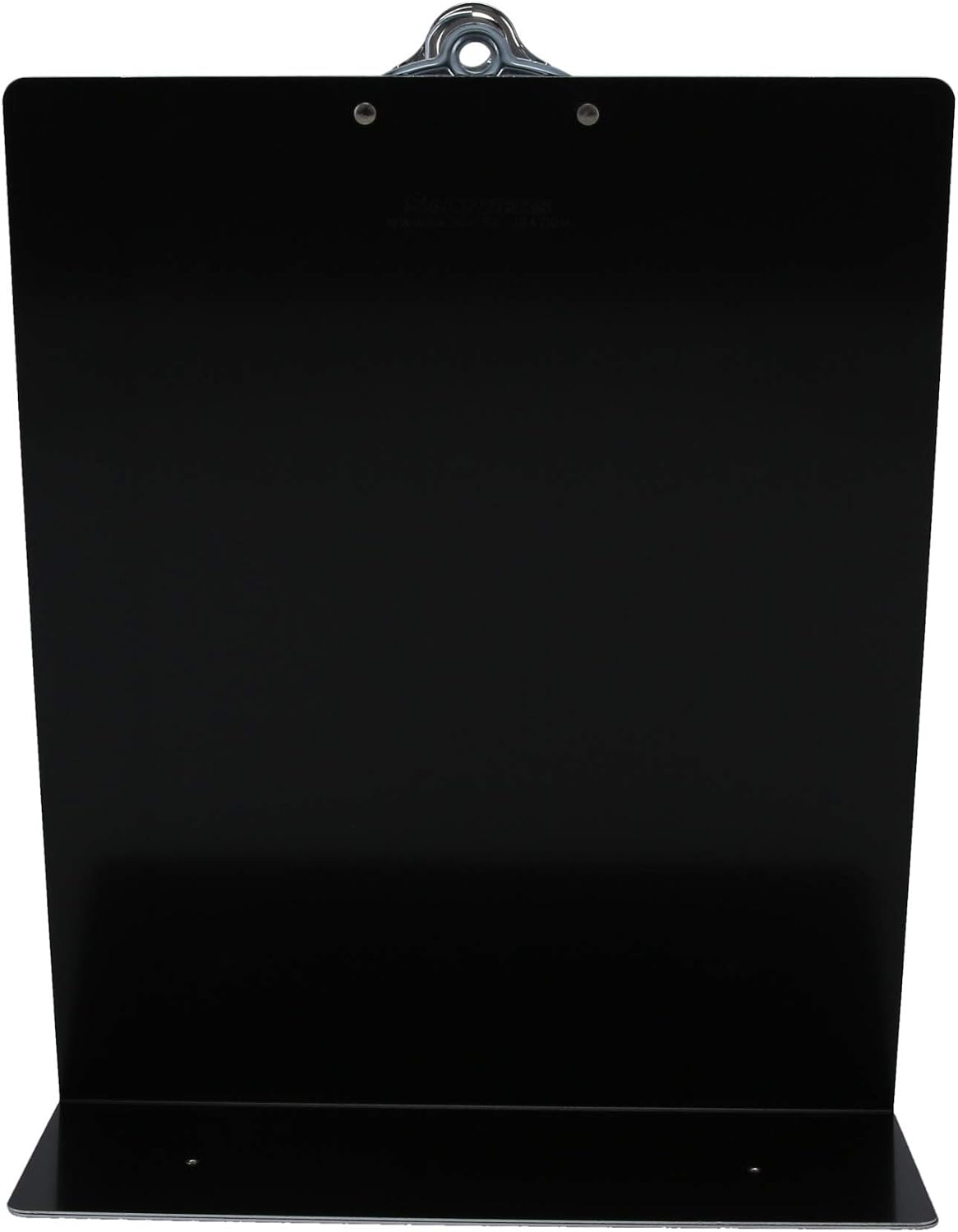 Saunders Free Standing Clipboard & Tablet Stand - Durable Black Recycled Aluminum Desktop Document Holder for Office, Teachers & Students - 1" Clip Holds 8.5x11 Letter Size Sheets, Lightweight