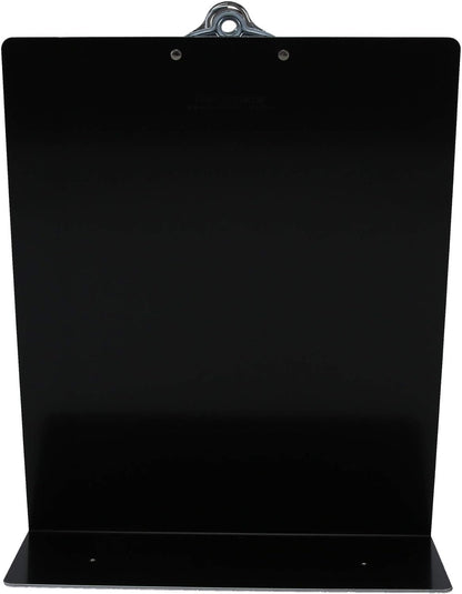 Saunders Free Standing Clipboard & Tablet Stand - Durable Black Recycled Aluminum Desktop Document Holder for Office, Teachers & Students - 1" Clip Holds 8.5x11 Letter Size Sheets, Lightweight
