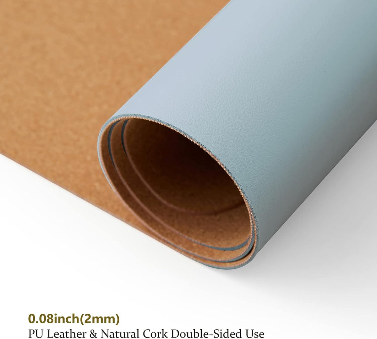 Large Cork Desk Mat - 47.2"x 17" Desk Pad for Office and Home - Ideal for Large Mouse Pad and Desk Mats on Top of Desks(Dark Green)