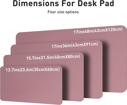 Aothia Leather Office Desk Pad Protector, Non-Slip PU Leather Desk Blotter, Waterproof Laptop Writing Mouse Pad for Office and Home, Black, 31.5" x 15.7" - Colors A