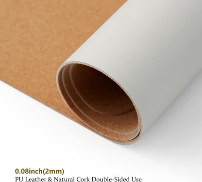 Large Cork Desk Mat - 47.2"x 17" Desk Pad for Office and Home - Ideal for Large Mouse Pad and Desk Mats on Top of Desks(Dark Green)