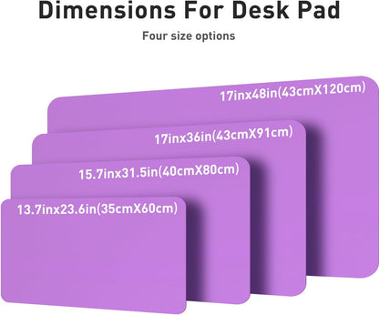 Aothia Leather Office Desk Pad Protector, Non-Slip PU Leather Desk Blotter, Waterproof Laptop Writing Mouse Pad for Office and Home, Black, 31.5" x 15.7" - Colors B