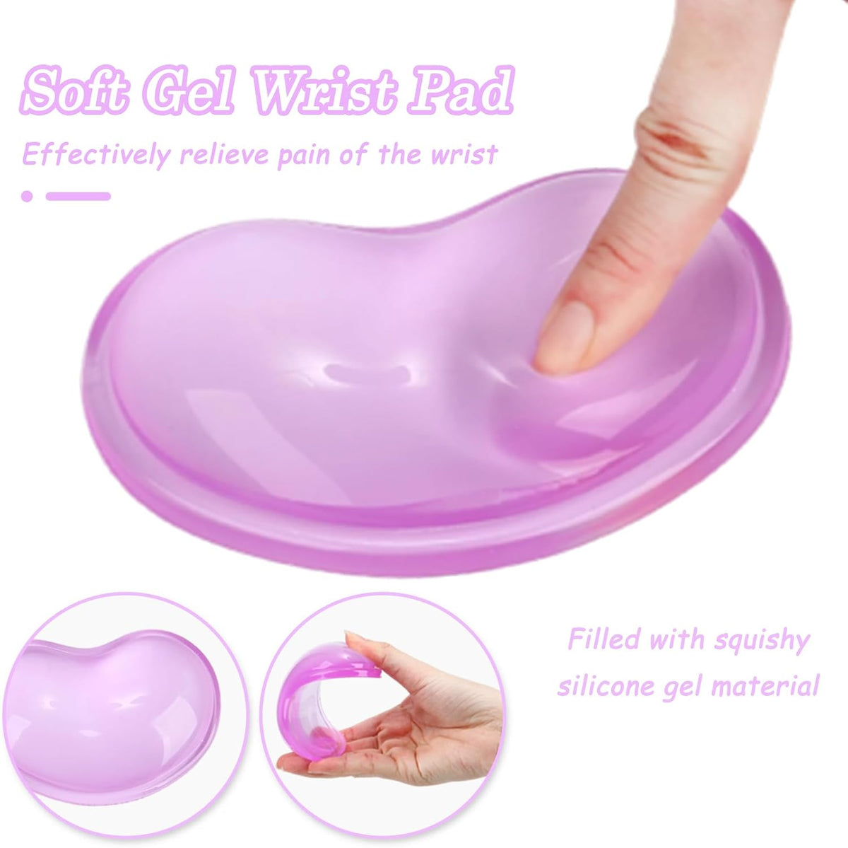 Gel Keyboard & Mouse Wrist Rest Set - Keyboard Wrist Rest Pad & Mouse Support for Office Gaming Pad Computer Laptop Ergonomic Comfortable Pain Relief- Blue Pad Set