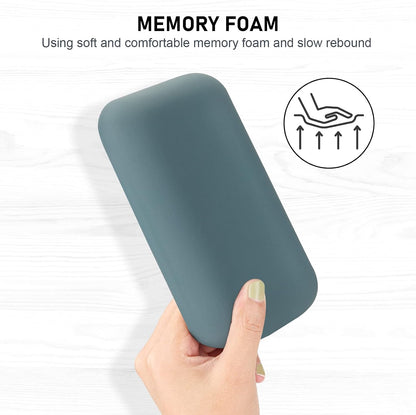 Leolee Elbow Rest Pads for Desk, Black Ergonomic Wrist Rest Arm Rest Pads | Memory Foam & Non-Slip Base, Armrest Cushion Support Pad Relieve Elbow and Wrist Pain for Computer, Office, 2 Packs