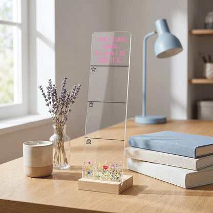 Note to Self Motivational Decor Sticky Note Holder, Mental Health Monitor Memo Board Decorations for School Counseling Office Therapy Desktop Art Decoration School Counselor, Therapist Office Gifts