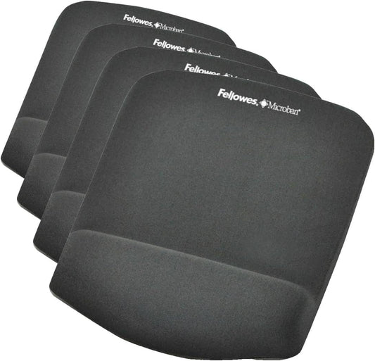 Fellowes PlushTouch Foam Mouse Pad Wrist Support with MICROBAN - Graphite (9252201)