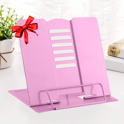 MSDADA Desk Book Stand Metal Reading Rest Book Holder Adjustable