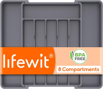Expandable Silverware Drawer Organizer, Kitchen Utensil Tray