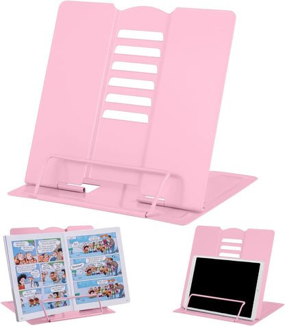 MSDADA Desk Book Stand Metal Reading Rest Book Holder Adjustable
