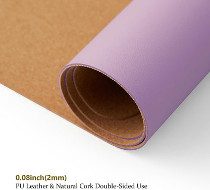 Large Cork Desk Mat - 47.2"x 17" Desk Pad for Office and Home - Ideal for Large Mouse Pad and Desk Mats on Top of Desks(Dark Green)