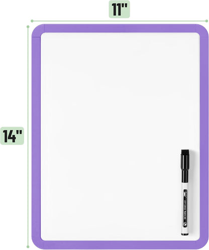 Dry Erase Board, 14” x 11”, White Frame