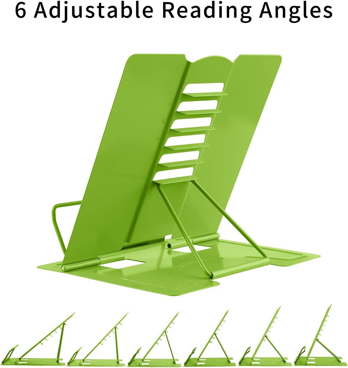 MSDADA Desk Book Stand Metal Reading Rest Book Holder Adjustable