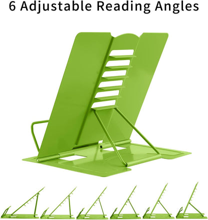 MSDADA Desk Book Stand Metal Reading Rest Book Holder Adjustable