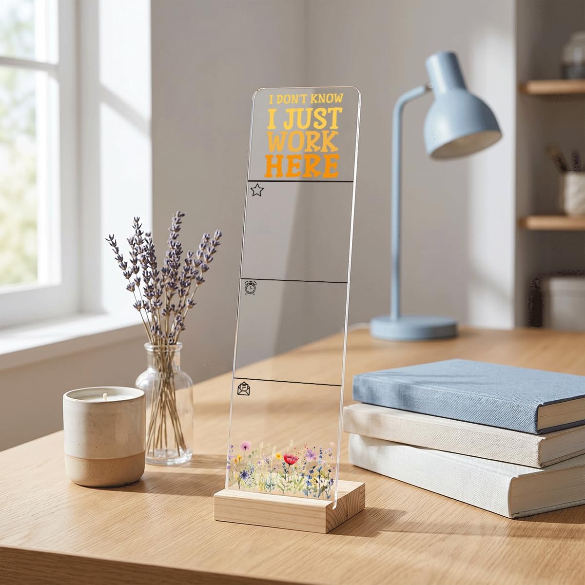 Note to Self Motivational Decor Sticky Note Holder, Mental Health Monitor Memo Board Decorations for School Counseling Office Therapy Desktop Art Decoration School Counselor, Therapist Office Gifts