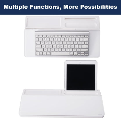 TSJ OFFICE Desktop Whiteboard Dry-Erase-Board - Computer Keyboard Stand White Board Surface Pad with Drawer, Desk Organizers with Accessories for Office, Home, School Supplies - Black