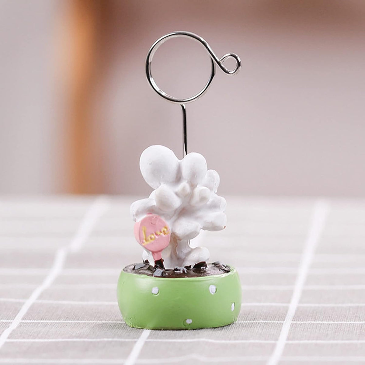 6 pcs Cute Flower Table Card Memo Holder Stand, Table Photo Display Clip Stand for Monmory Photo Picture Memo Cards Paper Note Postcards Wedding Number Card Display