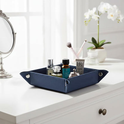 UnionBasic Small Valet Tray, Jewelry Tray for Rings Watches Earrings, Entryway Catchall Caddy for Coins Keys Change, Nightstand Bedside Valet Holder, Trays for Electronic Gadgets, Beige - Colors B