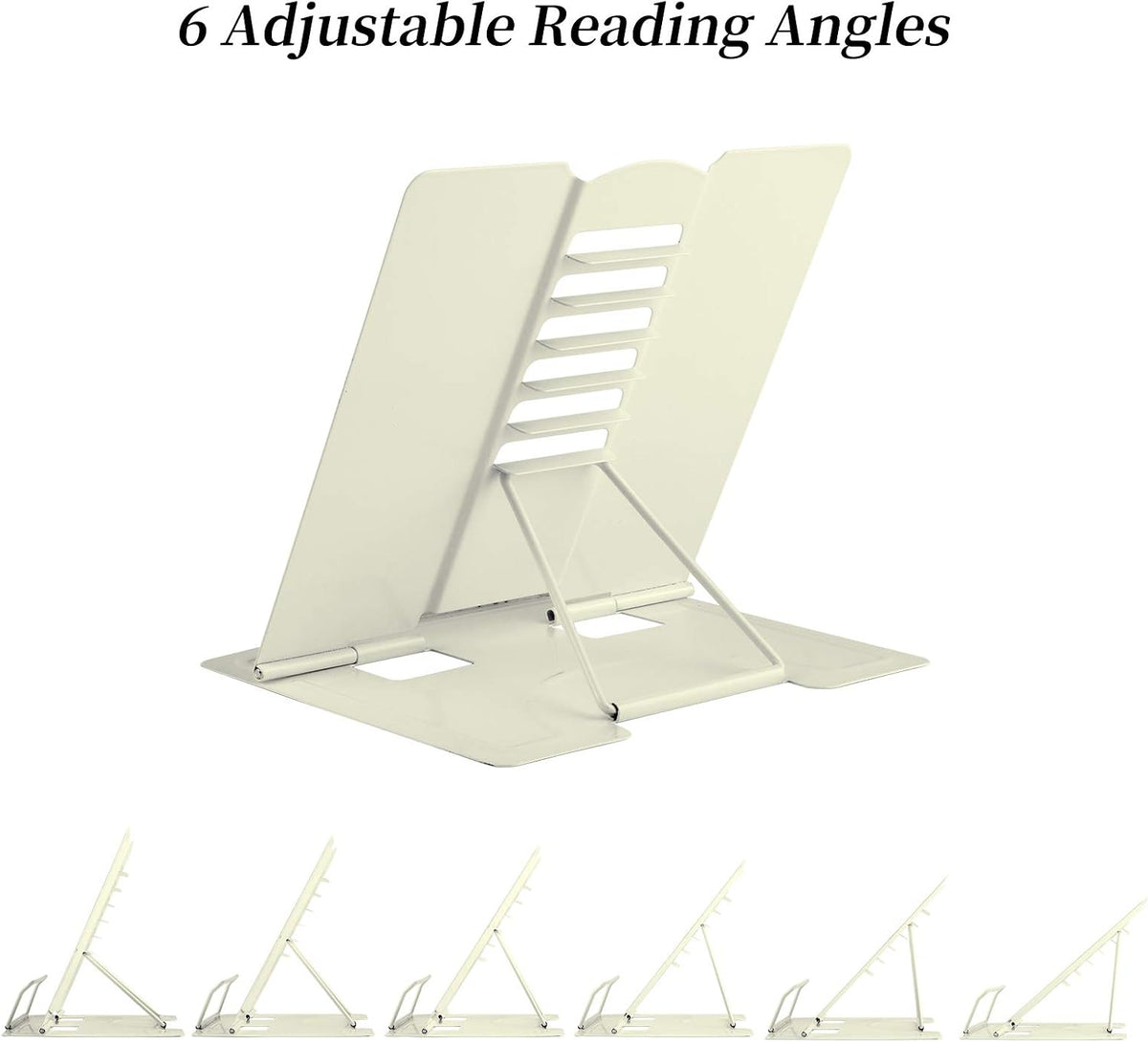 MSDADA Desk Book Stand Metal Reading Rest Book Holder Adjustable