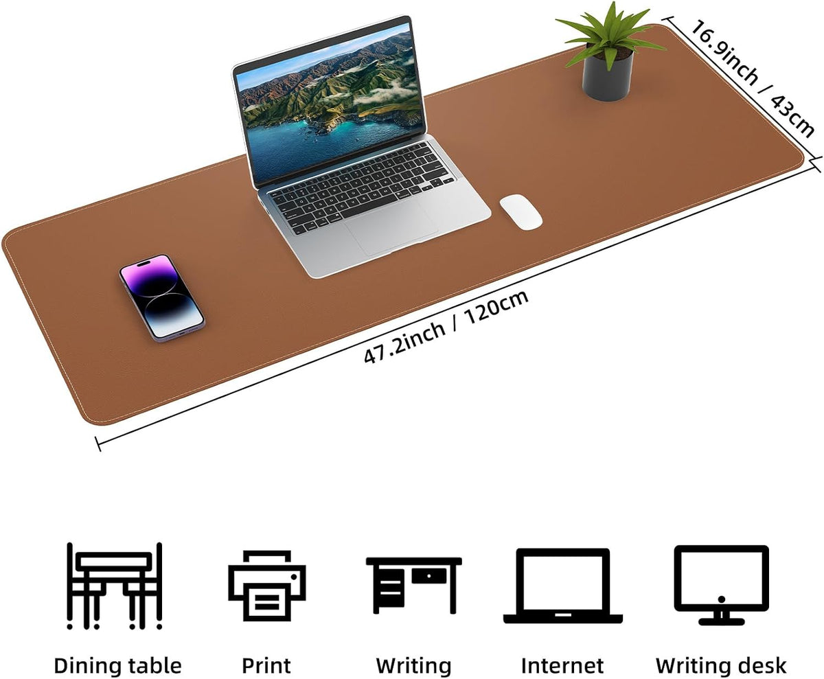 Large Desk Mat, 47" x 17", Black