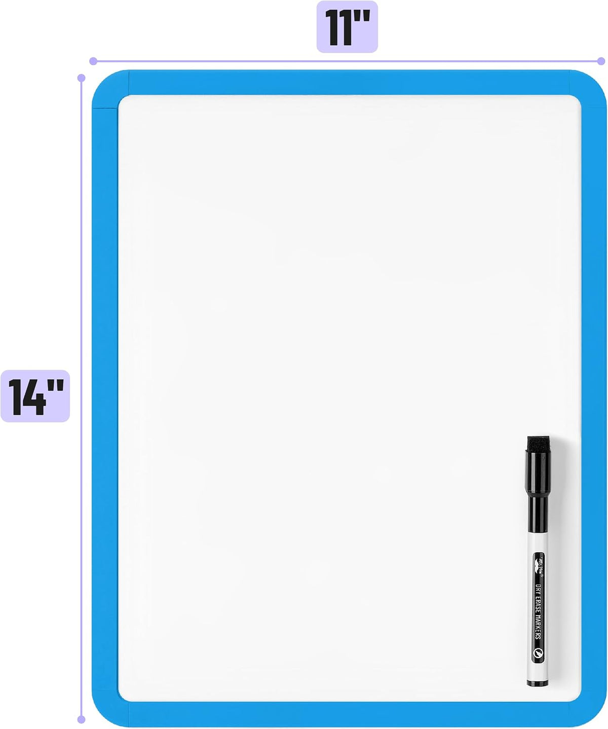 Dry Erase Board, 14” x 11”, White Frame