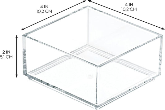 iDesign Clear Drawer Organizer | Plastic Tray, Makeup Storage, Bathroom Vanity, Dresser or Desk