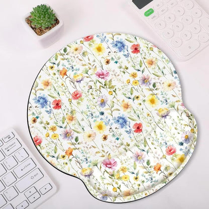 KONVINIT Ergonomic Mouse Pad with Wrist Rest, Small Mousepad with Non-Slip Rubber Base and Smooth Surface, Beach Mouse Pads for Desk, Office Desk Accessories
