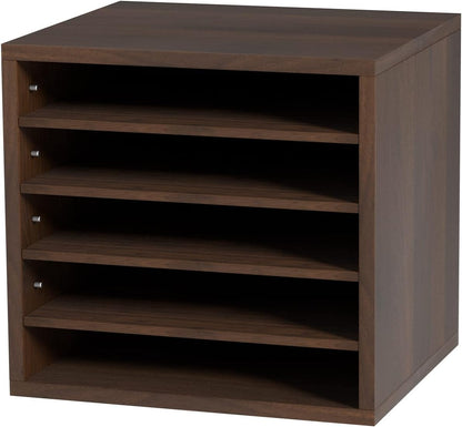 VEVOR Literature Organizers, 12 Compartments Office Mailbox with Adjustable Shelves, Wood Literature Sorter 20.4x12x16.1 inches for Office, Home, Classroom, Mailrooms Organization, EPA Certified White
