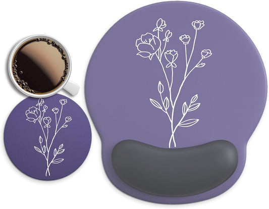 Ergonomic Mouse Pad with Wrist Rest Support,Gel Mouse Pads for Desk - Colors A