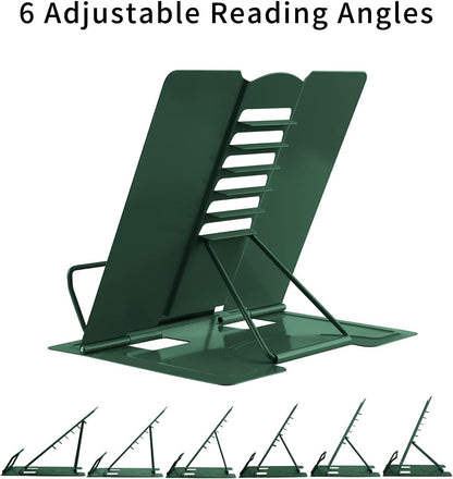 MSDADA Desk Book Stand Metal Reading Rest Book Holder Adjustable
